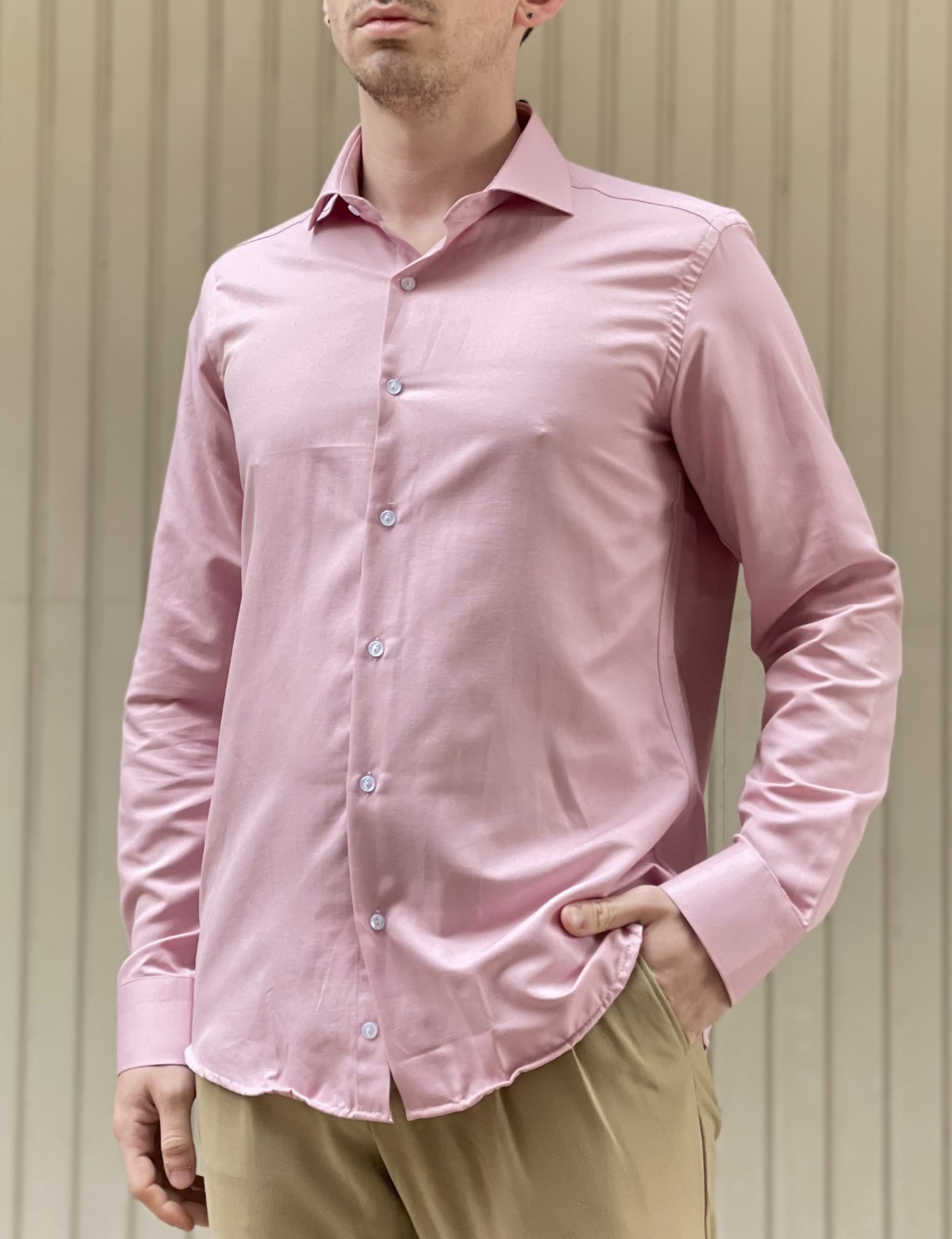 Ανδρικό ροζ πουκάμισο Oxford Modern Fit 243015W φωτογραφία